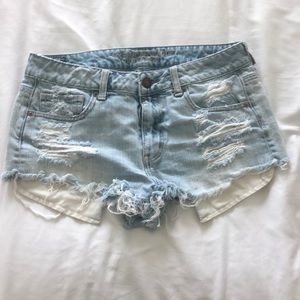 American Eagle distressed jean shorts
